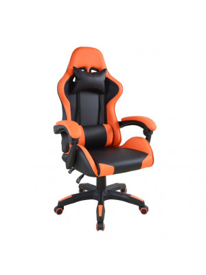 Ergonomická herná stolička Racing Supreme Pro, čierno-oranž