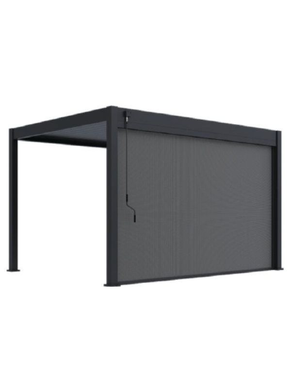 Zástena 2,65 m pre pergolu, antracit, manuálne ovládanie