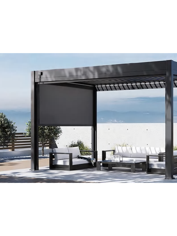 Zástena 2,65 m pre pergolu, antracit, manuálne ovládanie