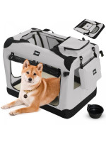 Leopet Prepravný box pre psov L, 70 x 52 x 52 cm, sivý