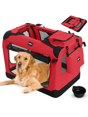 Leopet Prepravný box pre psov XXXL,102 x 69 x 69 cm, červený