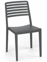 Stohovateľné čierne kreslo z recyklovaného materiálu, 150 kg