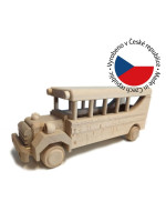 Drevený autobus, 30 x 10 x 12 cm