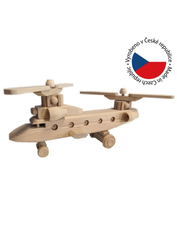 Drevená helikoptéra, 40 x 8 x 15 cm