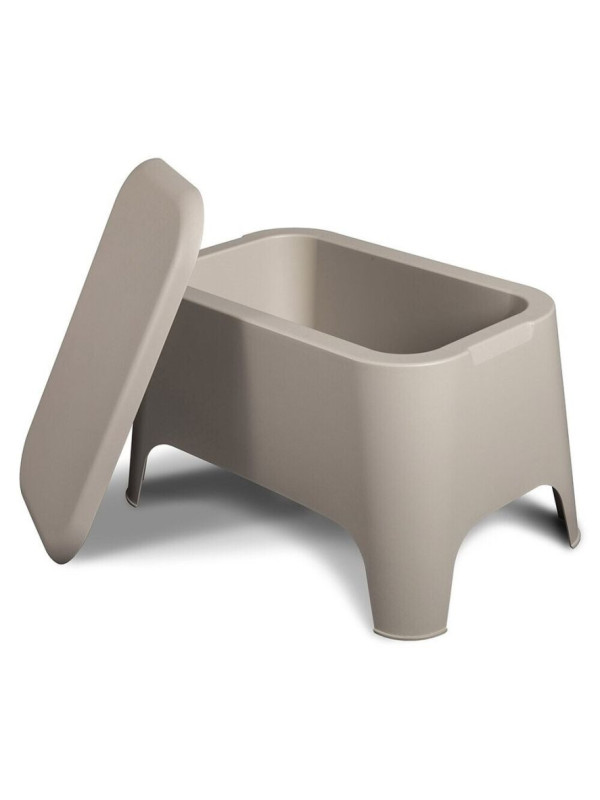 PETRA plastový stôl + box, šedá