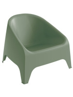 Plastová stolička MATERA, šalviovo zelená