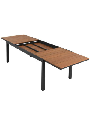 Záhradný set, rozkladací stôl a 6 stohovateľných stoličiek