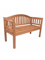 2 miestna lavica DIVERO, ošetrené tíkové drevo, masív