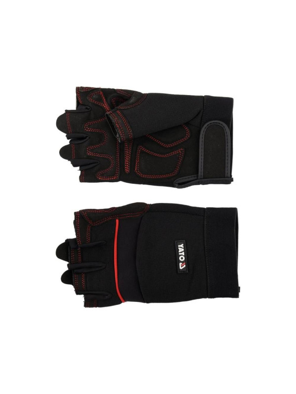 Bezprstové pracovné rukavice syntetická koža veľkosť 8