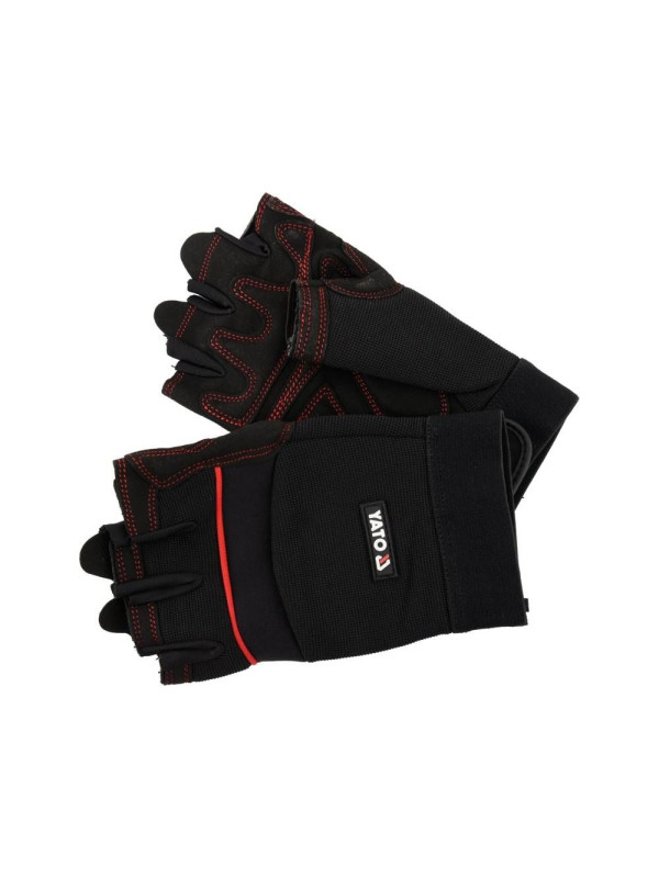 Bezprstové pracovné rukavice syntetická koža veľkosť 8