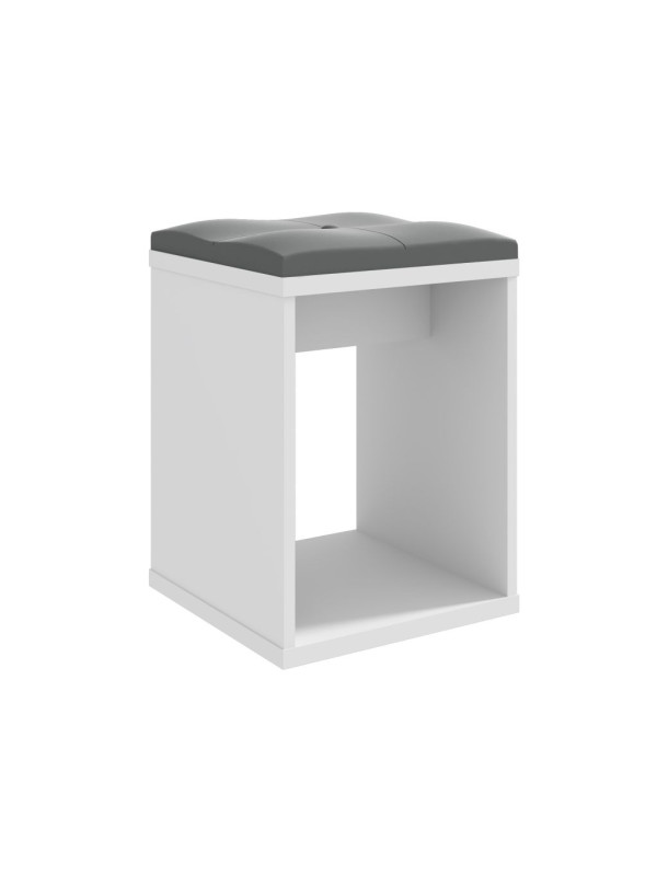 Stolička biela so sedákom ku kozmetickému toaletnému stolík