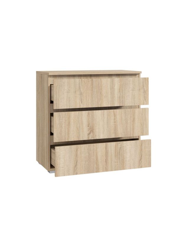 Komoda FlexiLine, 80 cm, farba dub sonoma