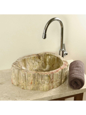 DIVERO umývadlo z prírodného kameňa FOSSIL- malé