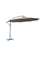 Slnečník kovový  ø 350 cm - hnedá