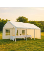 Záhradný stan - biely, 4 x 6 m