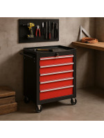 TIMBERTECH vozík na kolieskach, 5 zásuviek s vložkami