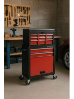 Pojazdná dielenská skriňa, 5 zásuviek, 615 x 330 x 1085 mm