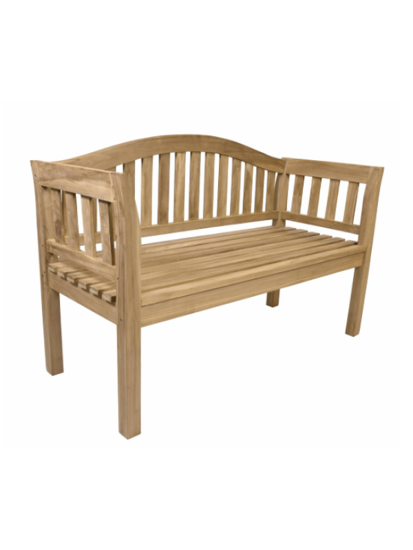 Záhradná lavica DIVERO 2miestna, neošetrená, 131,5 cm