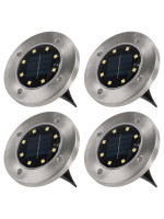 Záhradná sada solárnych vstavaných LED svietidiel Garth 4 ks