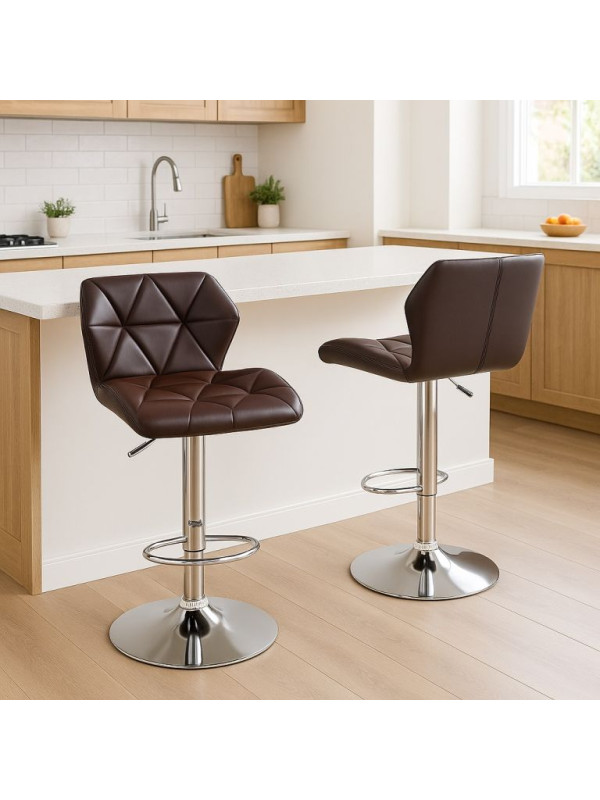 Sada 2 hnedých barových stoličiek – moderné