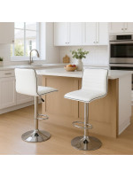 Sada 2 bielych barových stoličiek – moderné