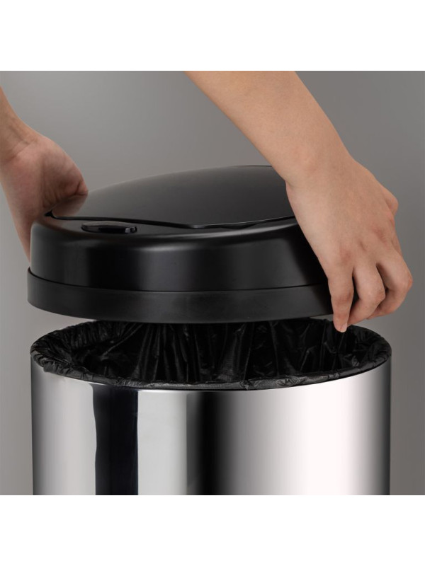 Automatický odpadkový kôš 50 l so senzorom, nerez,strieborny