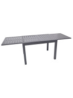 Hliníkový rozkladací stôl čierny na terasu a záhradu 110/220