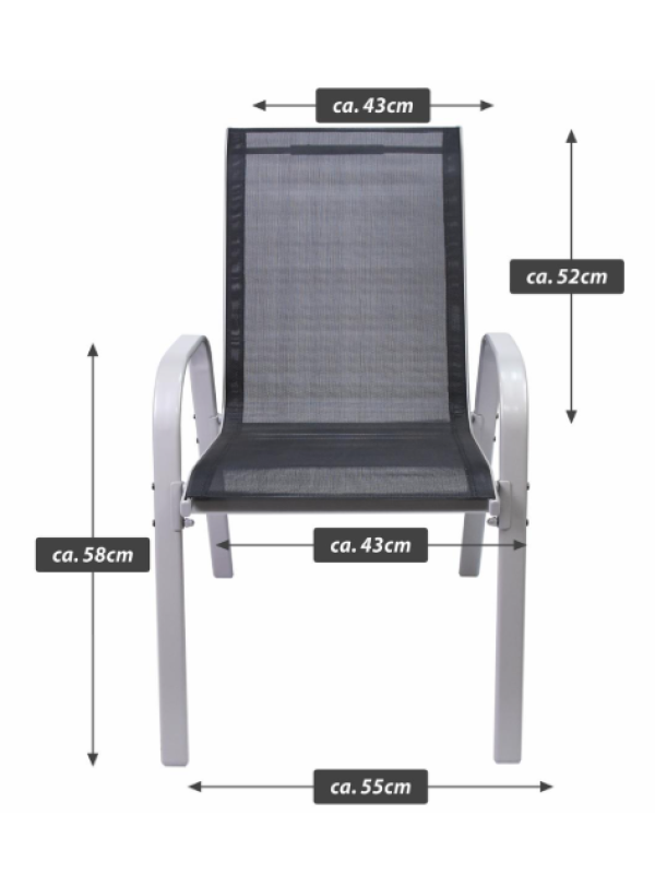 BARI stohovateľná záhradná stolička