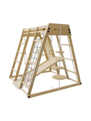 Detské vnútorné drevené ihrisko so šmykľavkou, skladacie veľ