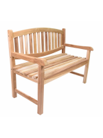 Záhradná lavička DIVERO, teakové drevo, neošetrené, 120 cm
