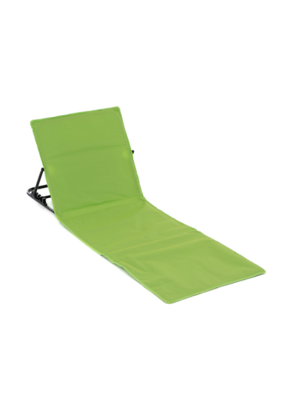 Polstrovaná plážová podložka s operadlom, zelená,skladateľne