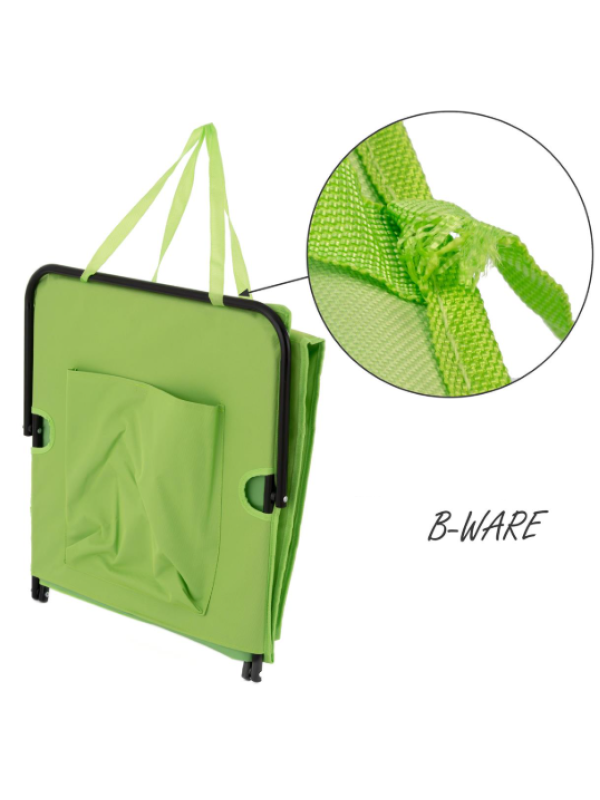 Polstrovaná plážová podložka s operadlom, zelená,skladateľne