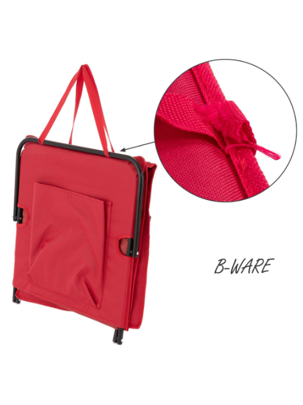 Polstrovaná plážová podložka s opierkou chrbta, červená