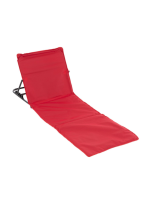 Polstrovaná plážová podložka s opierkou chrbta, červená