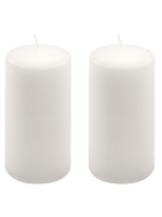 Biela parafínová sviečka 15 cm, doba horenia 65 hodín, 2 ks