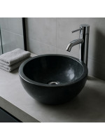 Kamenné umývadlo Gemma 501 leštený mramor Ø45 cm, black