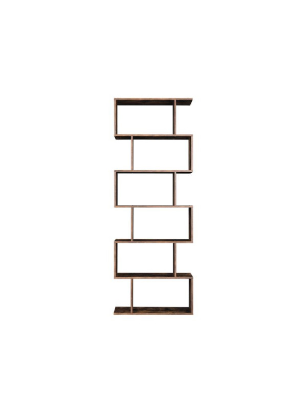 Knižnica VASAGLE 6 políc, rustikálna hnedá, drevený regál