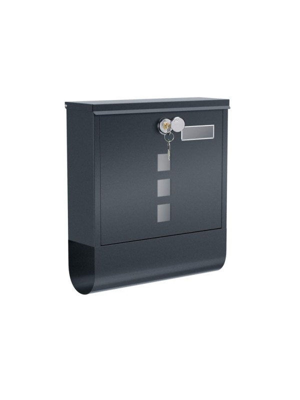 Poštová schránka na stenu SONGMICS s držiakom novín antracit