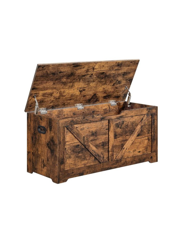 Úložná lavica VASAGLE 100×40×46 cm, rustikálna hnedá
