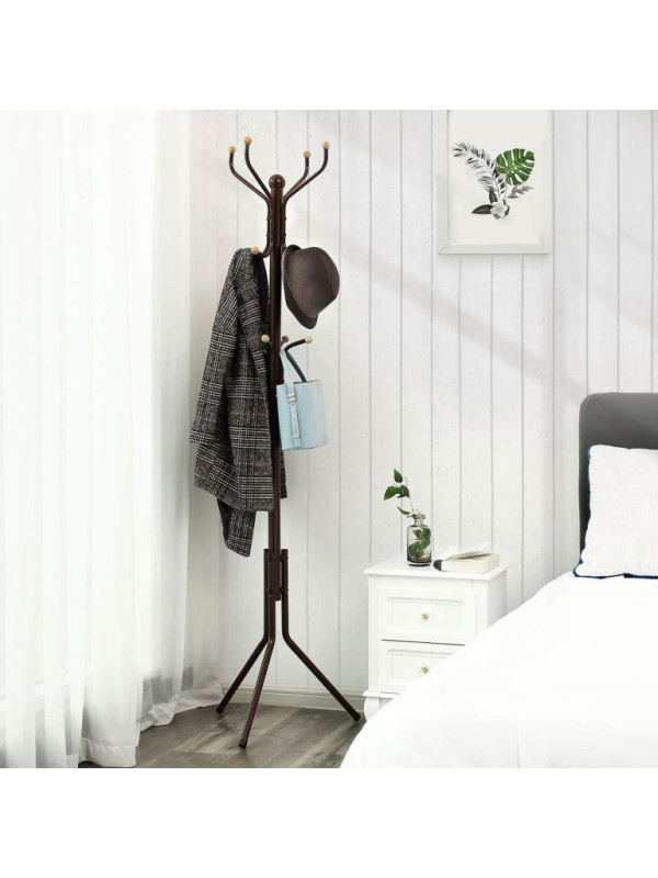 SONGMICS kovový vešiak 182 cm, čierny