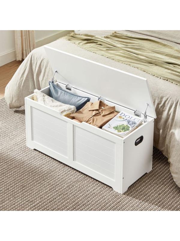 Úložná lavica VASAGLE biela 100×40×46 cm