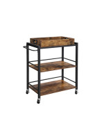 VASAGLE kuchynský vozík s odnímateľným podnosom, 65×40×86 cm