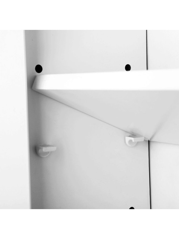 VASAGLE kúpeľňová závesná skrinka so zrkadlom biela