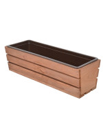 Drevený truhlík s plastovou vložkou 51 cm hnedý borovicový