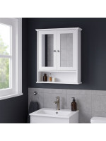 Kúpeľňová skrinka so zrkadlami 56×58 cm závesná biela