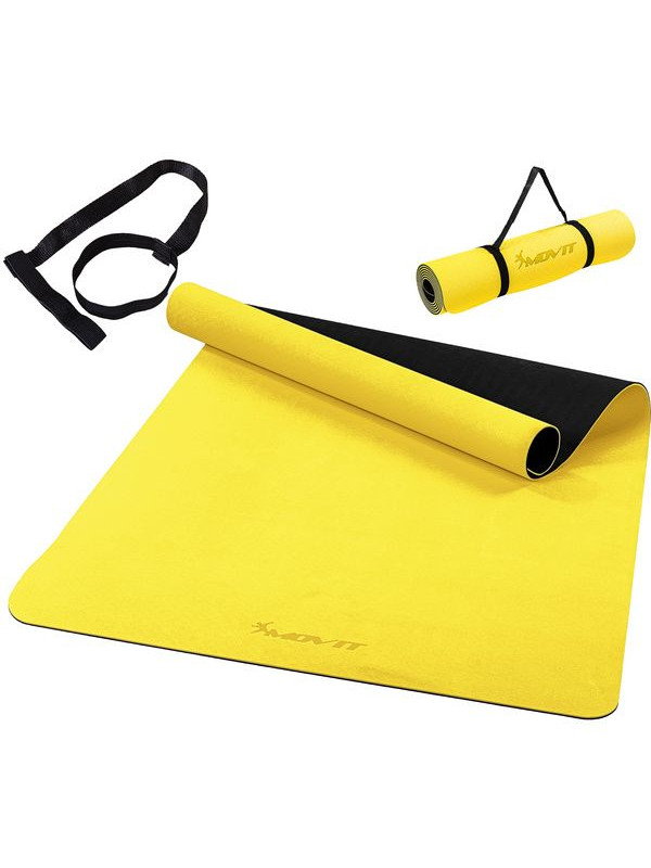 MOVIT Jóga podložka na cvičenie, 190 x 100 cm, žltá