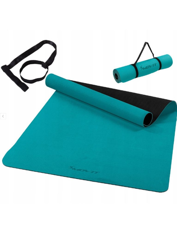 Fitness podložka na jogu 190 × 100 × 0,6 cm tyrkysová