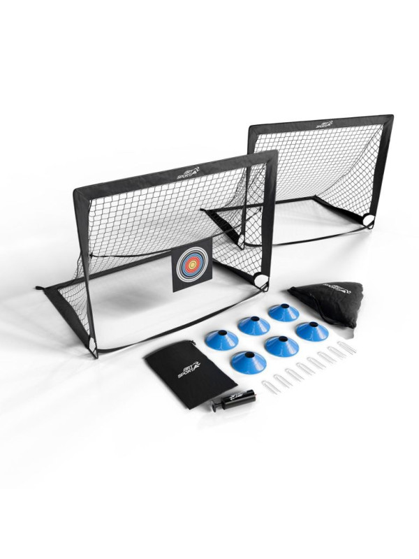 Sada skladacích futbalových bránok Goal Master 2 ks - čierna