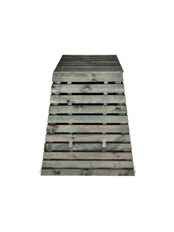 Drevený kompostér 800 L pyramída - česká výroba, zelený