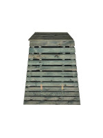 Drevený kompostér 1040 L pyramída, zelený